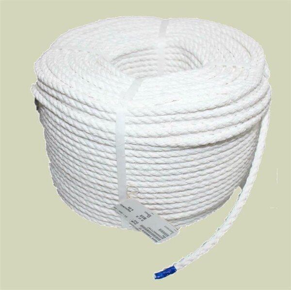 0,41?/m  Original Britische Marine Seil  weiß  Länge: 220 m, Durchmesser: 10mm