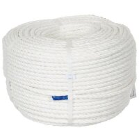 0,41€/m  Original Britische Marine Seil  weiß  Länge: 220 m, Durchmesser: 10mm