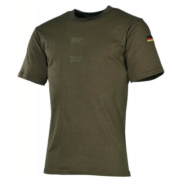 MFH Bundeswehr T-Shirt Tropenunterhemd halbarm  Klett und Nationalitätsabzeichen oliv 5