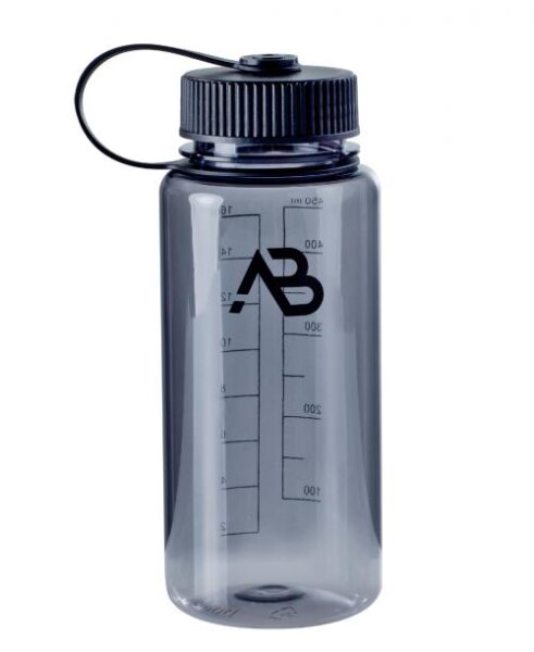 Flasche (Weithals)  grau/transparent Graue Trinkflasche 100% Tritan 0,5 Liter