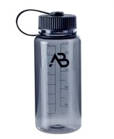 Flasche (Weithals)  grau/transparent Graue Trinkflasche...