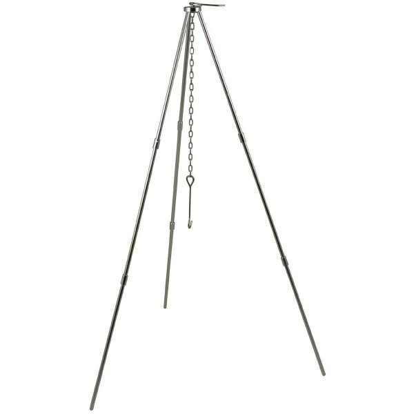 Dreibein, "Trekking" Gulasch  Alu, mit Kette und Haken  Höhe aufgebaut: ca.80 cm