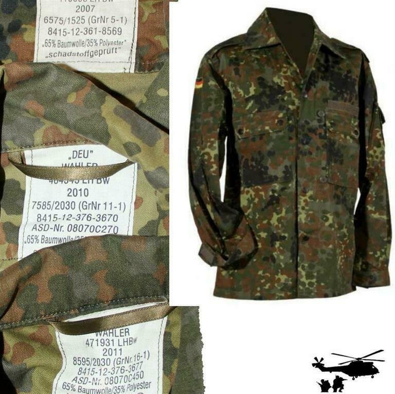 Original Bundeswehr Feldjacke Flecktarn gebraucht L & XL 