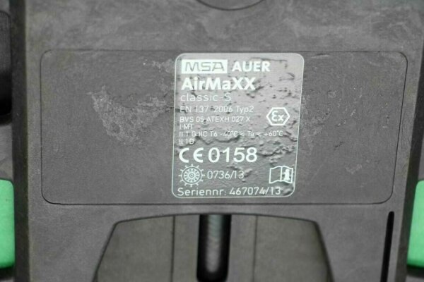 Feuerwehr MSA Pressluftatmersystem AirMaXX Atemschutzgerät + Kontrolleinheit ICU