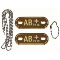 3D Abzeichen Marke Bundeswehr BW Army Blutgruppe 0 A B + - Negativ Postiv