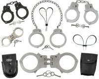 Security Handschellen mit Gelenk Etui schwerer Ausführung Kunststoffhandschellen