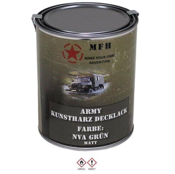 MFH 1 Liter Dose Army Kunstharz Militär Farbe Armee Tarnfarbe BW Fahrzeuge RAL