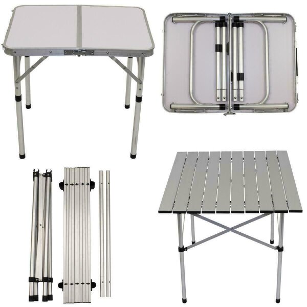Tragbarer  Camping Tisch, klappbar, Aluminium  Falttisch Rolltisch, Alu, Gestell