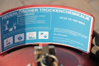 fahrbarer ABC Pulver Auflade Feuerlöscher TYP PG 50L 5 Meter Schlauch Dauerdruck