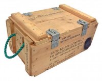 Original Bundeswehr Munition Kiste aus Holz Deko Transportkiste Holzkiste  Natur