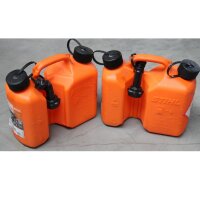 STIHL Kanister 1,5 L / 3L / 5L Öl- und Benzintrichterset Auslaufrohr Pressol