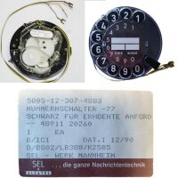 Wählscheibe für Drehscheiben-Telefon, schwarz Alcatel SEL AG NUMMERNSCHALTER, FE
