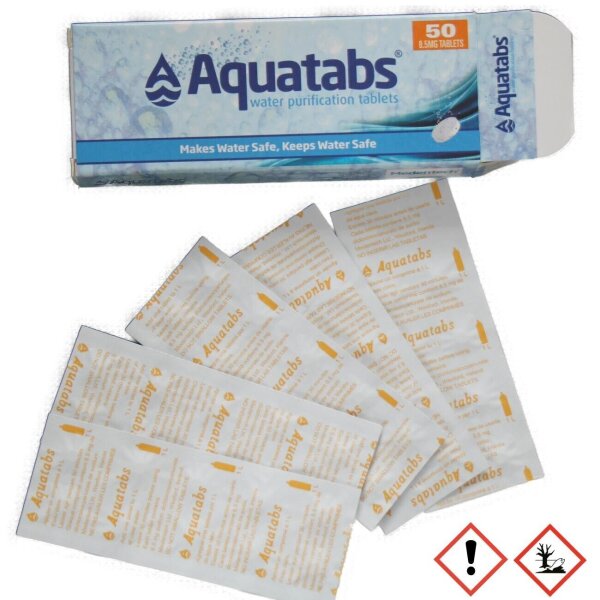 Medentech® Aquatabs® 50 Tabletten Wasserdesinfektion Outdoor Reise Trinkwasser