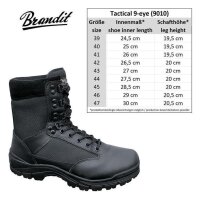 BRANDIT Tactical 9-ey Boots 42