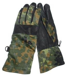 Bundeswehr Kampfhandschuhe BW Handschuhe flecktarn Sommer Leder Textil NEU 