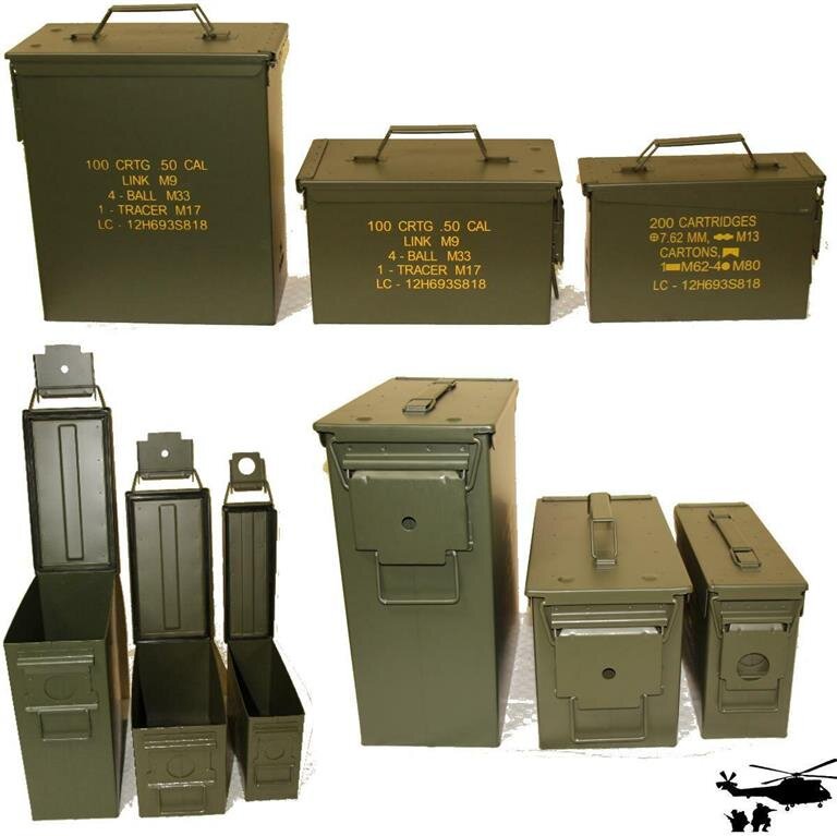 BW Munitionskiste US Ammo Box Metallkiste Metallbox Transportbox Metall Stahl 