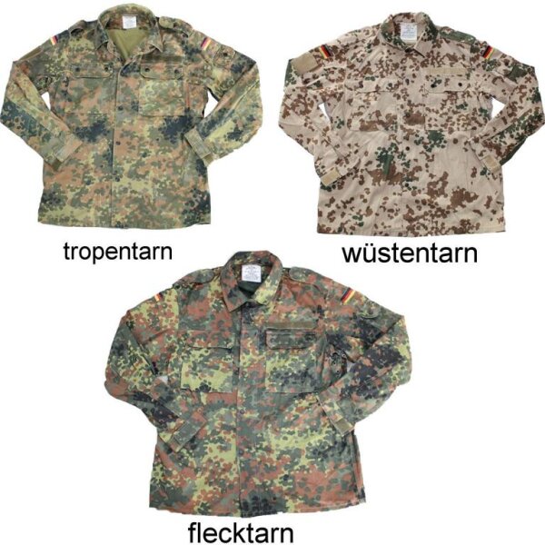 Original Bundeswehr Feldbluse BW Tropentarn Jacke Bluse Khaki nach TL 