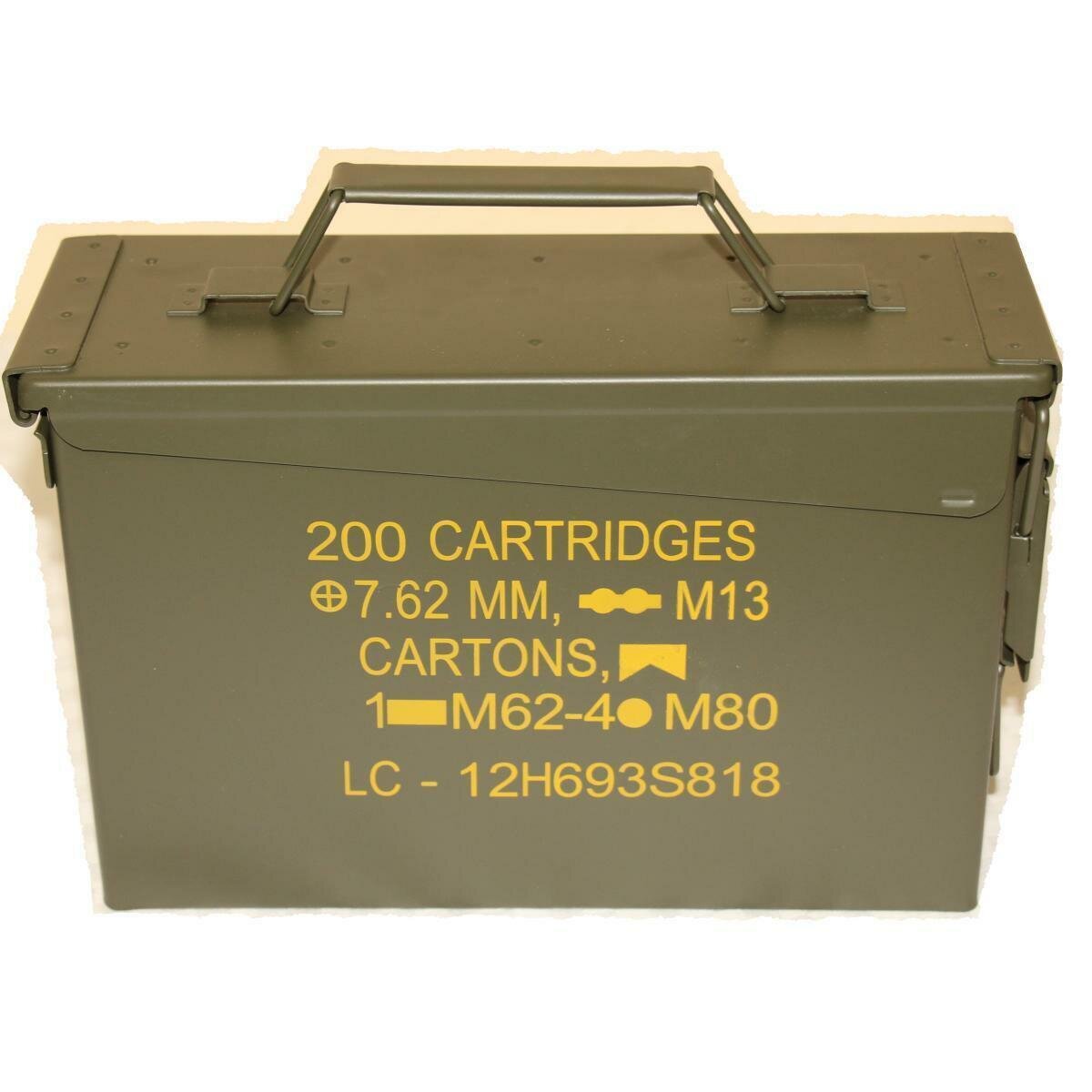 Orig US Munitionskiste AMMO BOX Transportkiste Metall Kiste Blechkiste BW Army 