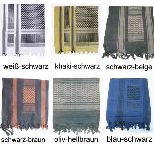 MIL-TEC PLO TUCH SHEMAG viele Farben Pali Halstuch Winterschal Arafat Kopftuch 