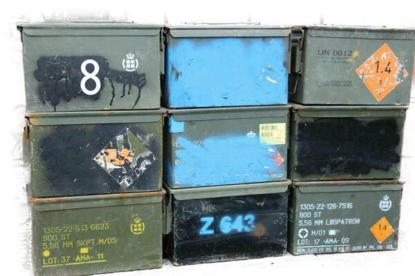 BW Box Behälter Munitions Kiste aus Metall der U.S. Gebrauchtware mit Mängel  !