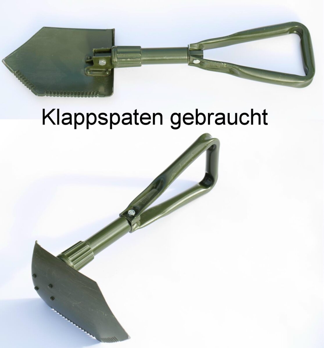 Original Bundeswehr Klappspaten  Spaten BW Spaten mit Hülle flecktarn Defekt 