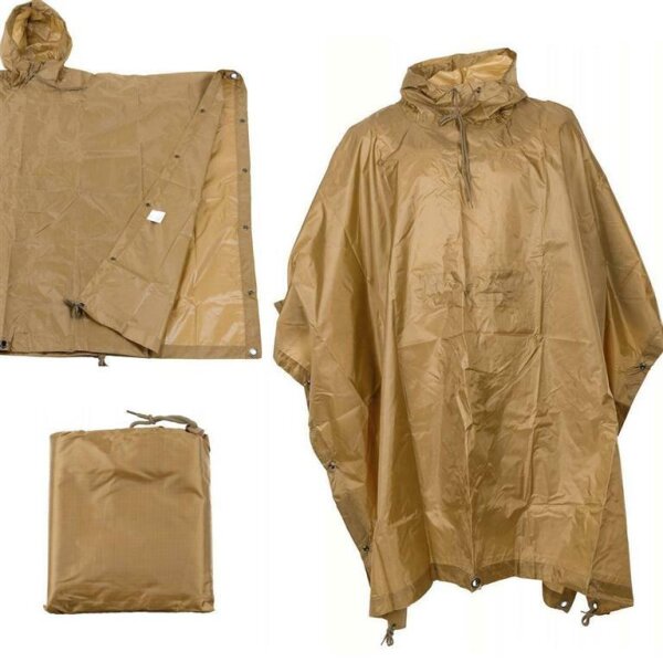 US Poncho Rip Stop Coyote