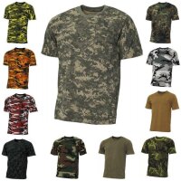 US T-SHIRT Army Tarn Shirt S-3XL viele Farben camo BW Bundeswehr Tarnshirt NEU L flecktarn